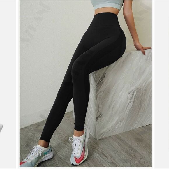 Scrunch Bubble Butt Yoga Workout Leggings Black M - Picture 9 of 9